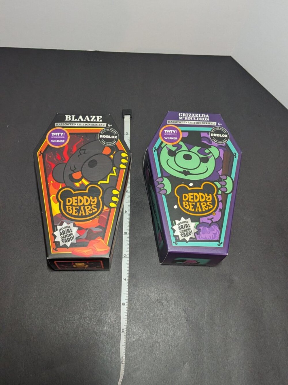 Deddy Bears Halloween Edition Series 2, Lot of 2 Blaaze & Grizzelda Coffin Plush
